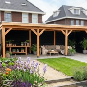 Met 3x zwarte zij- en 3x achterwand