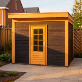 Compleet dicht zwart incl. onbehandelde deur