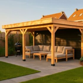 Met 2x zwarte achterwand